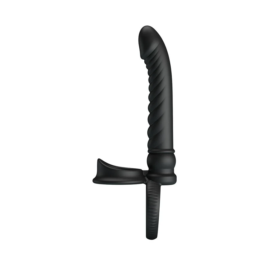 PRETTY LOVE - VIBRATORE ANALE MERRITT CON ANELLO E VIBRAZIONE NERO